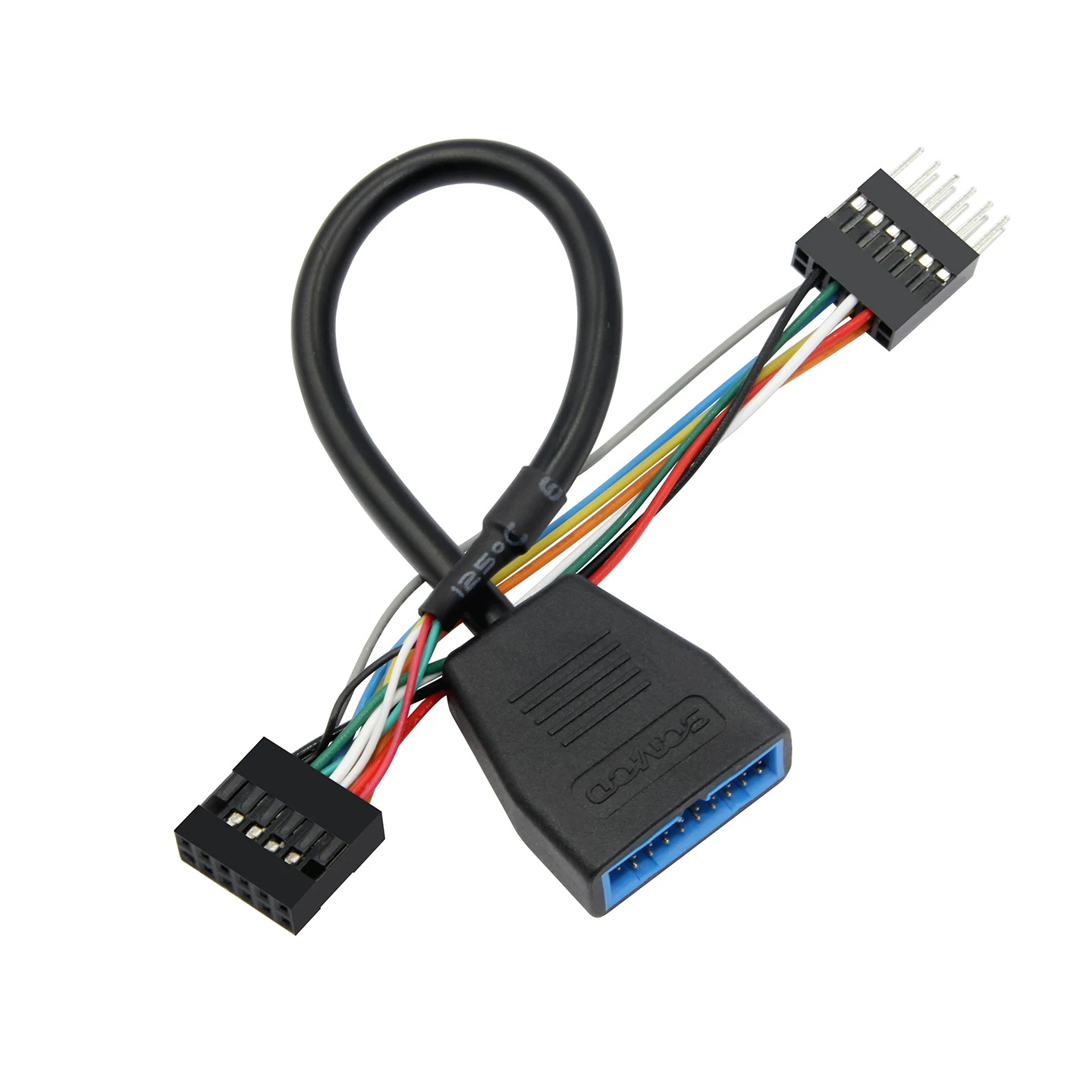 Thích hợp cho máy tính để bàn Lenovo, đầu cái USB 2.0 11 chân sang đầu đực USB 11 chân cộng với cáp chuyên dụng USB 19 chân 15MM.