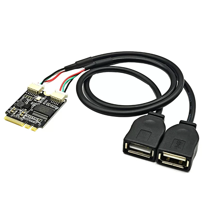 Cổng WIFI máy tính M.2 KEY A-E cổng card mạng mở rộng cổng kép USB 2.0 mở rộng thẻ chuyển đổi cổng card mạng