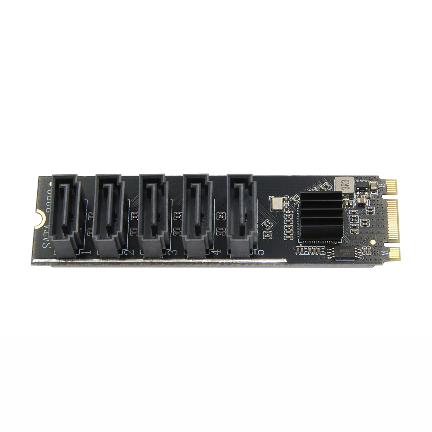 Thẻ mở rộng M.2 NVME sang 5 cổng SATA, card chuyển đổi ổ cứng nvme, không cần driver Qunhui, phù hợp với Feiniu JMB585
