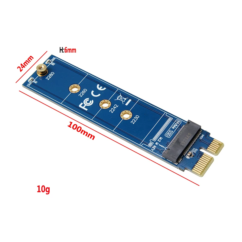 Thẻ chuyển đổi ổ cứng PCI-E sang NVME M.2, đầu đọc ổ cứng SSD, thẻ thử nghiệm PCI-E 1X