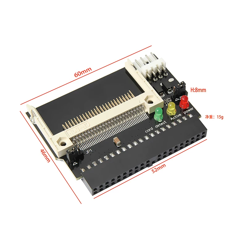 Thẻ chuyển đổi IDE 39-pin sang CF dành cho nữ Thẻ chuyển đổi CF sang IDE 3.5inch dành cho nữ Thẻ chuyển đổi IDE sang CF hỗ trợ DMA