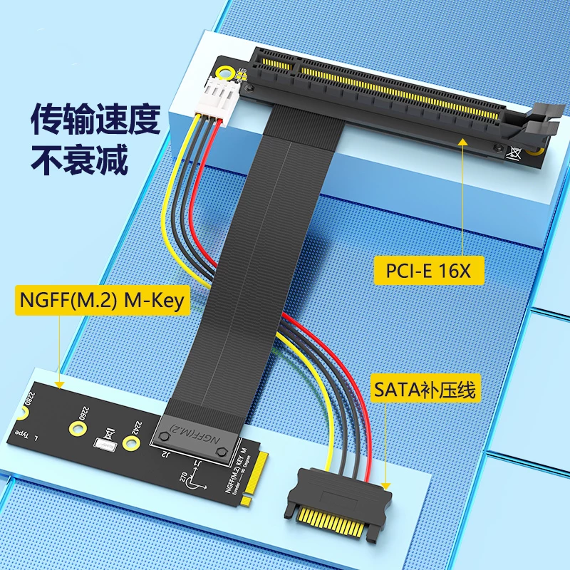Cáp nối dài M.2 NGFF M-key sang PCI-E 16X Cáp nối dài NVME sang PCI-E 16X