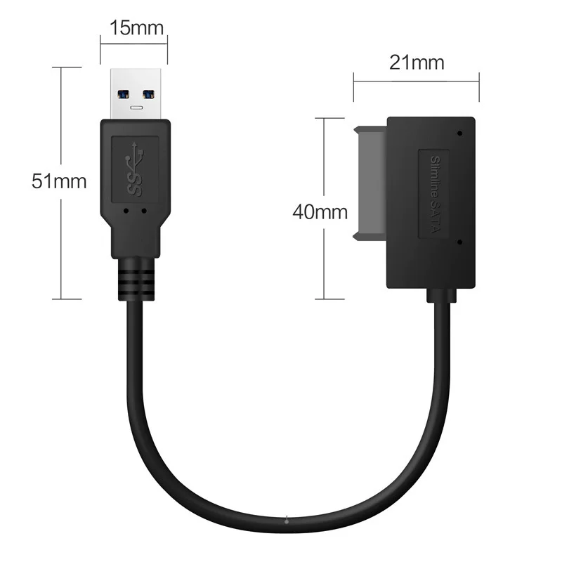 Ổ đĩa quang laptop SATA sang USB3.0 cáp ổ đĩa dễ dàng ổ đĩa quang ngoài SATA 7+6 cáp chuyển đổi USB3.0