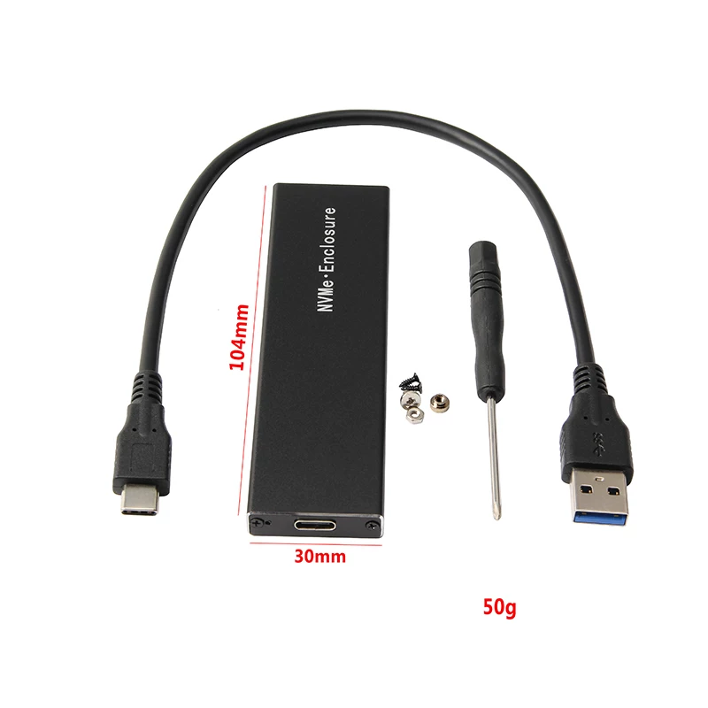 Vỏ ổ cứng USB3.1 sang NVME TYPE-C hoàn toàn bằng nhôm RTL9210B Thẻ chuyển đổi giao thức NGFF PCIE M.2