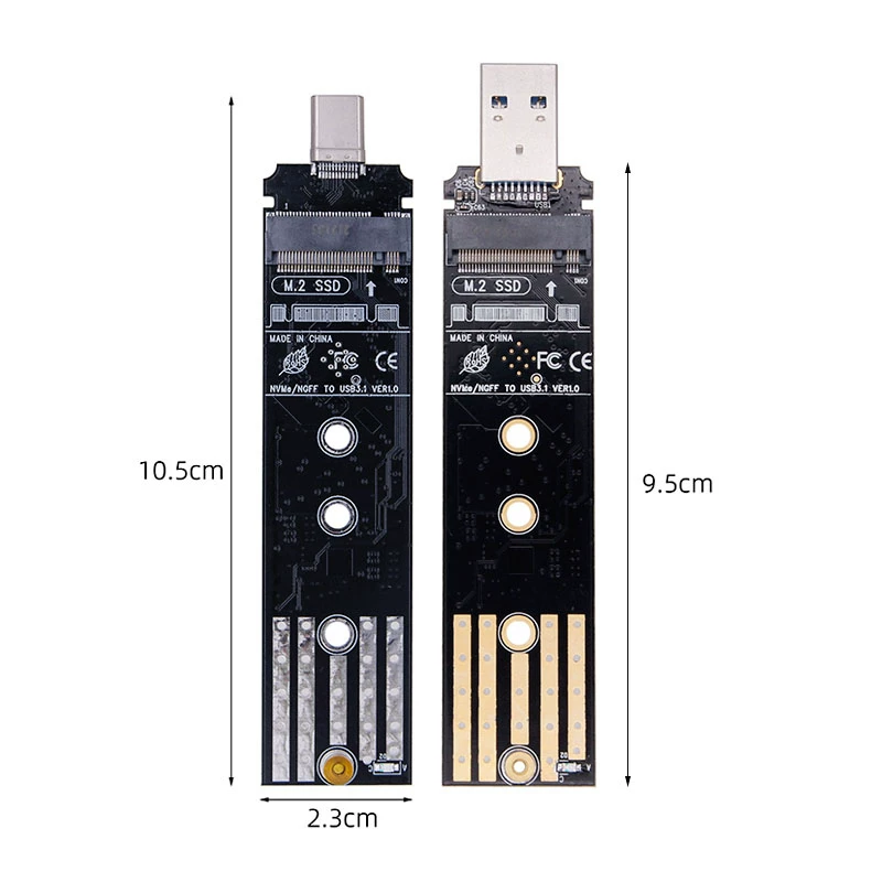 NVME NGFFSSD trạng thái rắn sang USB3.1 Thẻ chuyển đổi Typc-A vỏ ổ cứng M.2 giao thức kép RTL9210B