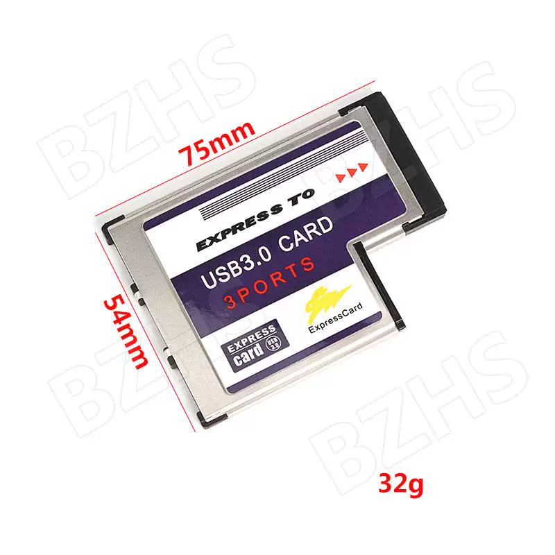 Thẻ mở rộng Laptop Express sang USB3.0 Thẻ mở rộng ExpressCard 54 3 cổng USB3.0