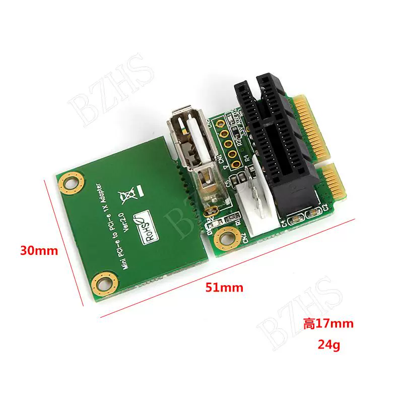 Thẻ chuyển đổi Mini PCI-E sang PCI-E, thẻ chuyển đổi PCI-E 1X sang Mini PCI-E