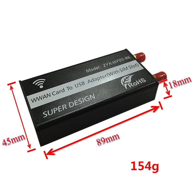 MiniPCIE sang USB adapter board khe cắm thẻ SIM có vỏ ăng-ten Longshang U8300C 4G mô-đun ban phát triển