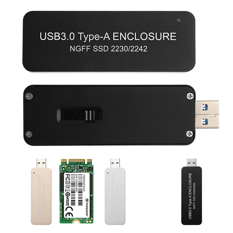 Vỏ ổ cứng di động loại M.2 cắm trực tiếp, ổ flash USB loại M.2 USB3.0 2242, vỏ ổ cứng thể rắn SSD