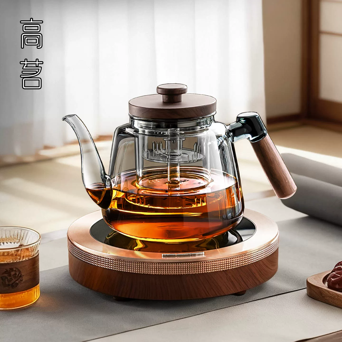 Bình pha trà dung tích lớn 2025 cao cấp mới, bếp pha trà gia dụng, bếp điện gốm sứ, ấm trà thủy tinh đặc biệt chịu nhiệt cao