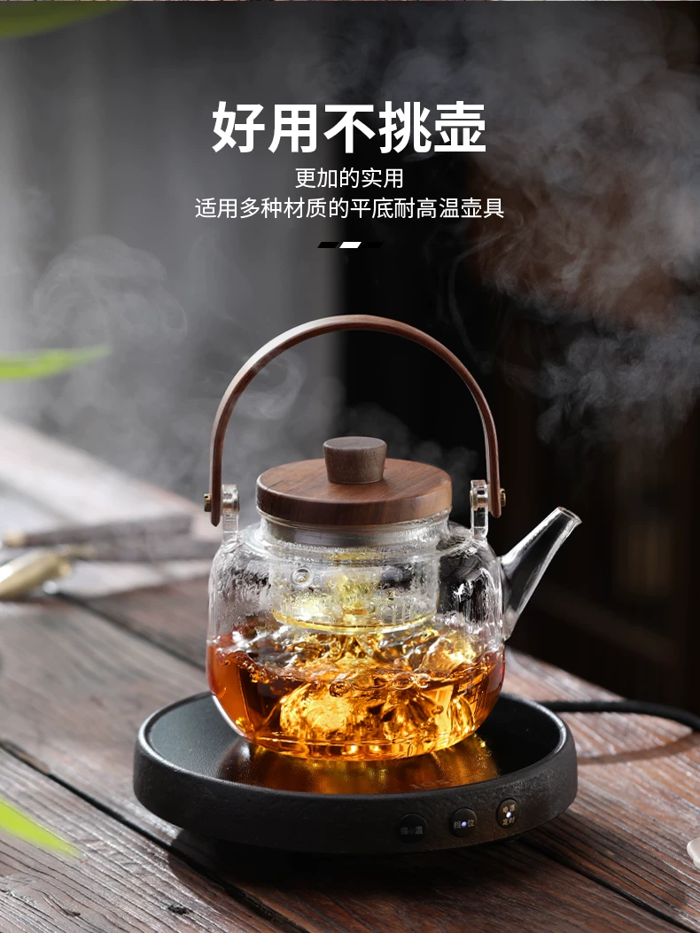 Bếp điện gốm mini siêu mỏng, bếp pha trà nhỏ, thiết bị pha trà cao cấp mới, bếp điện pha trà kung fu, bếp đun nước, gang.