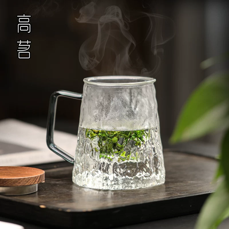 Cốc trà thủy tinh dành cho nam giới, dung tích lớn, ngăn cách trà-nước, cốc pha trà văn phòng, sử dụng cá nhân lớn, cốc cao cấp