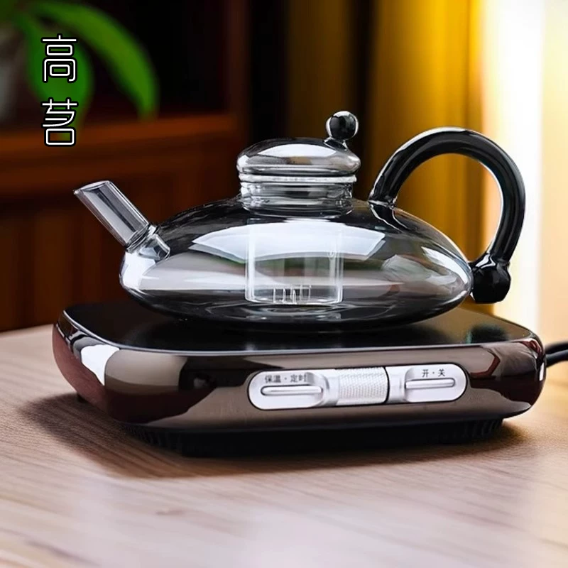 Bếp điện gốm sứ mẫu mới 2025, mini gia dụng, nhỏ gọn, dùng pha trà cho một người, máy pha trà cao cấp, ấm pha cà phê Moka
