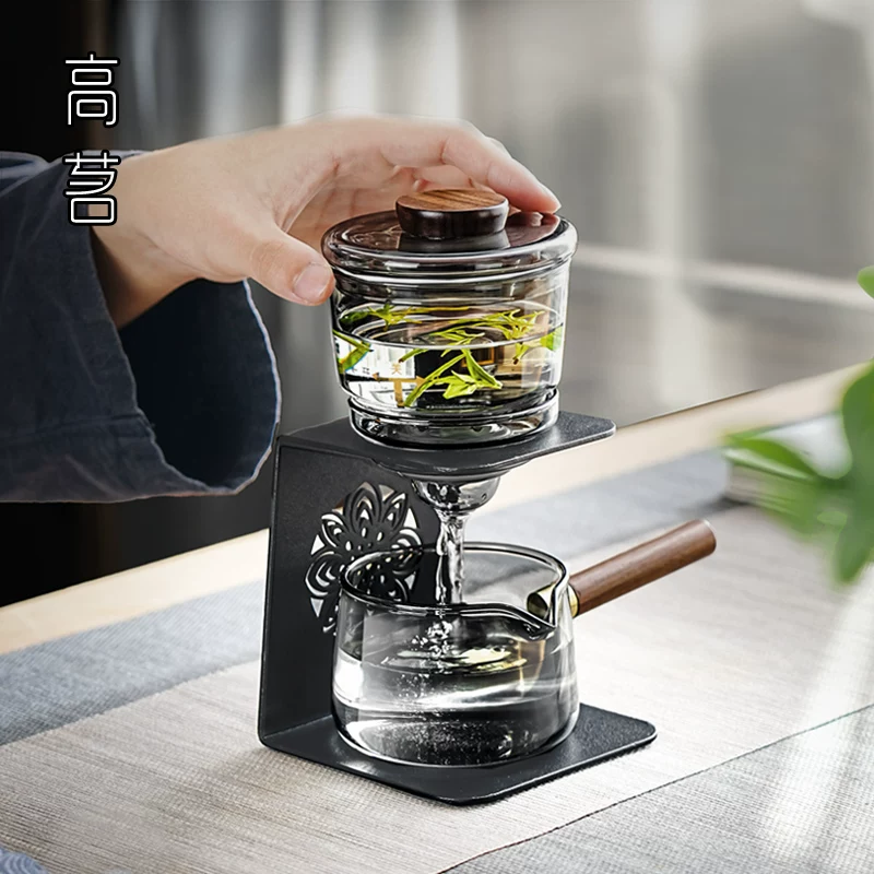 Bộ ấm trà Kung Fu bằng thủy tinh, sang trọng nhẹ nhàng và cao cấp, mẫu mới 2025, thiết bị pha trà tự động dùng trong gia đình, được thiết kế đặc biệt để pha trà.