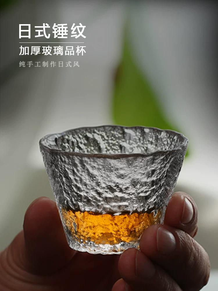 Bộ ấm chén trà thủy tinh First Snow, họa tiết Nhật Bản chạm khắc thủ công, chén trà cá nhân, bộ trà đạo Kung Fu, cốc rượu