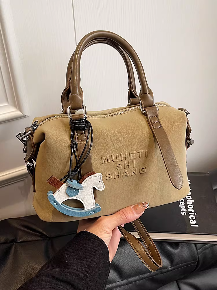 Túi đeo chéo kiểu Boston cổ điển, mẫu mới 2025, cao cấp, độc đáo, thích hợp đi làm, mùa thu đông, phong cách thường ngày