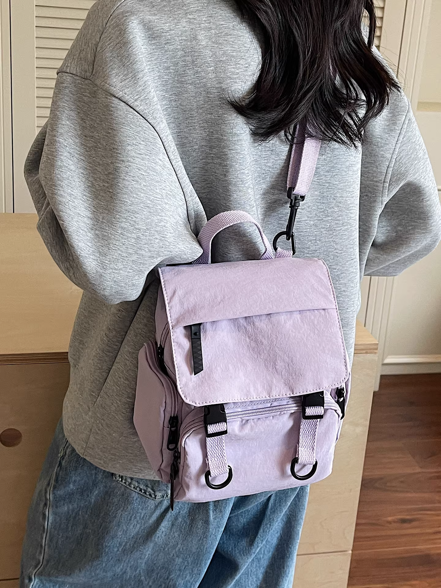 Túi vải canvas nữ, dung tích lớn, mẫu mới 2025, túi đeo chéo đa năng mùa hè, túi đi bộ đường dài đa chức năng, balo.