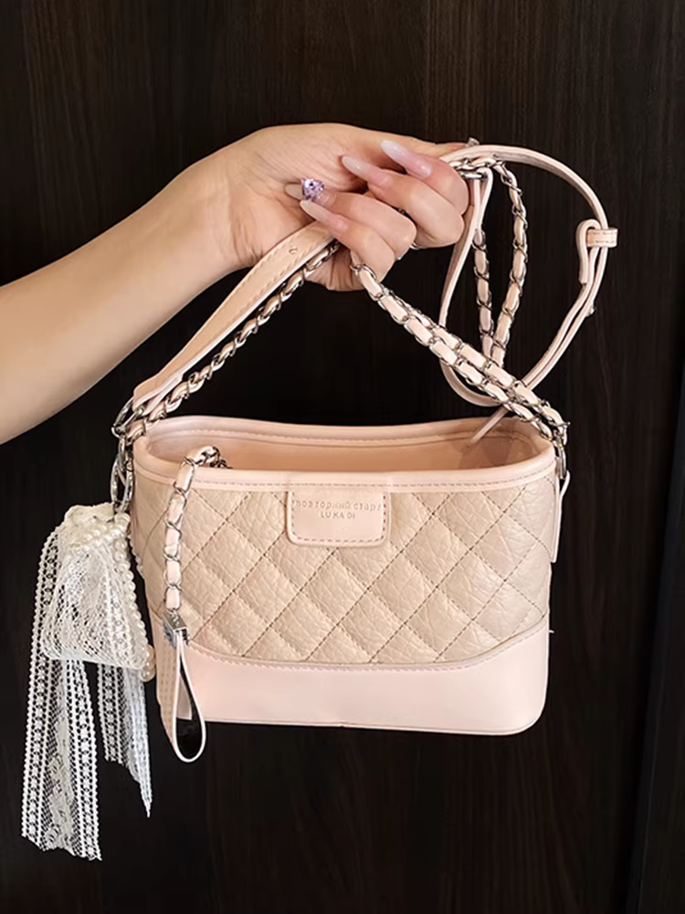 Túi đeo chéo nữ họa tiết kim cương, thiết kế độc đáo mùa xuân/hè 2025, túi đeo vai/chéo, túi hobo đa năng cao cấp.