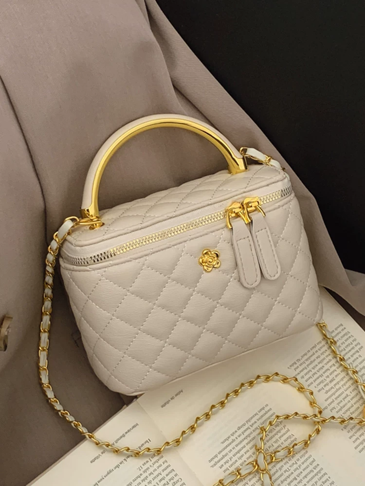 Túi đeo chéo nữ họa tiết kim cương, thiết kế độc đáo mùa xuân/hè 2025, túi đeo vai/chéo, túi đựng mỹ phẩm cao cấp.