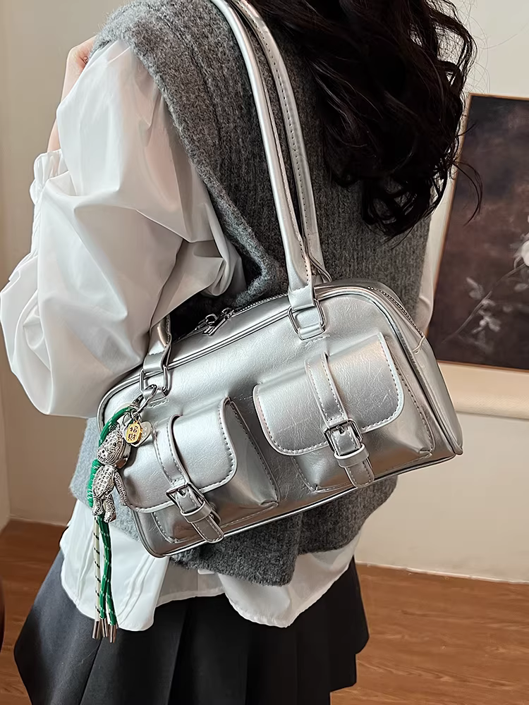 Túi bowling cao cấp dành cho nữ 2025, mẫu mới xuân hè, đa năng, độc đáo, túi đeo vai/nách cao cấp