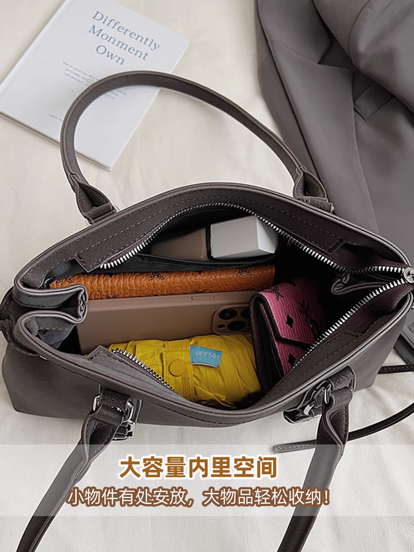 Túi xách nữ cao cấp, thời trang, dung tích lớn, mẫu mới thu đông 2025, kiểu retro, đeo vai/nách, đi làm, đi chơi