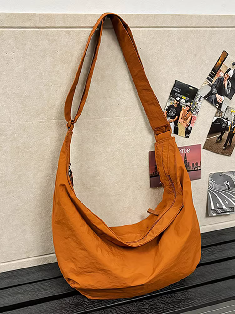 Túi nylon cỡ lớn dành cho nữ, mẫu mới hè 2025, túi đeo chéo đa năng, túi bánh bao cao cấp đi làm