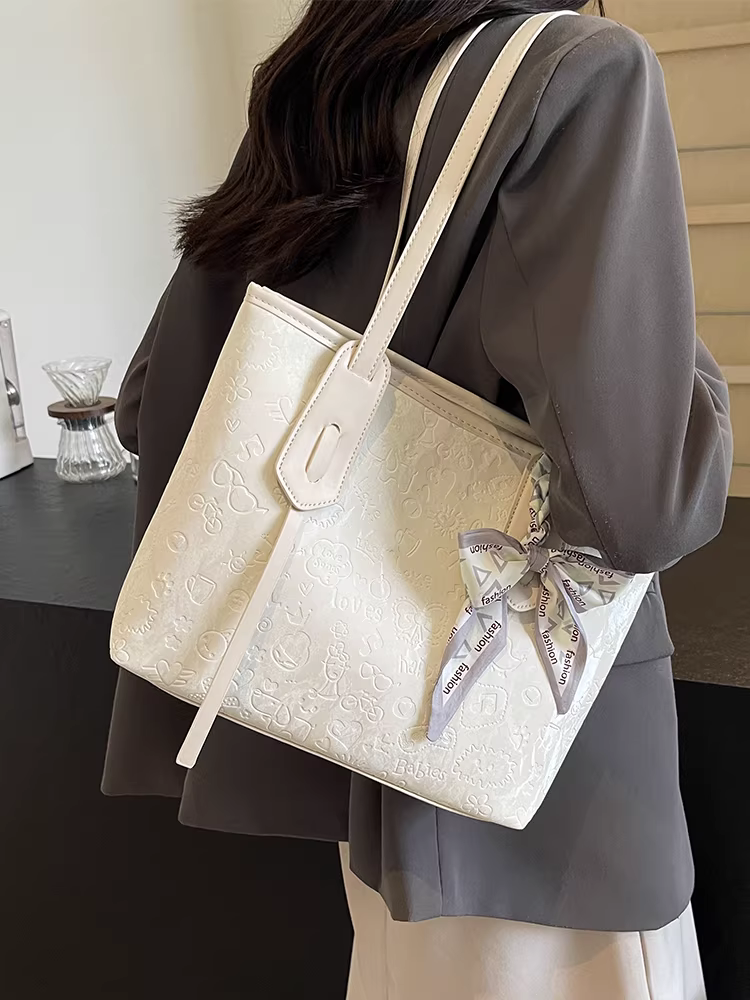 Túi tote thông thường dành cho nữ, sức chứa lớn, kiểu dáng mới 2025, thời trang và đa năng, túi đeo vai mùa thu đông, túi đi làm, túi đi học cho sinh viên đại học