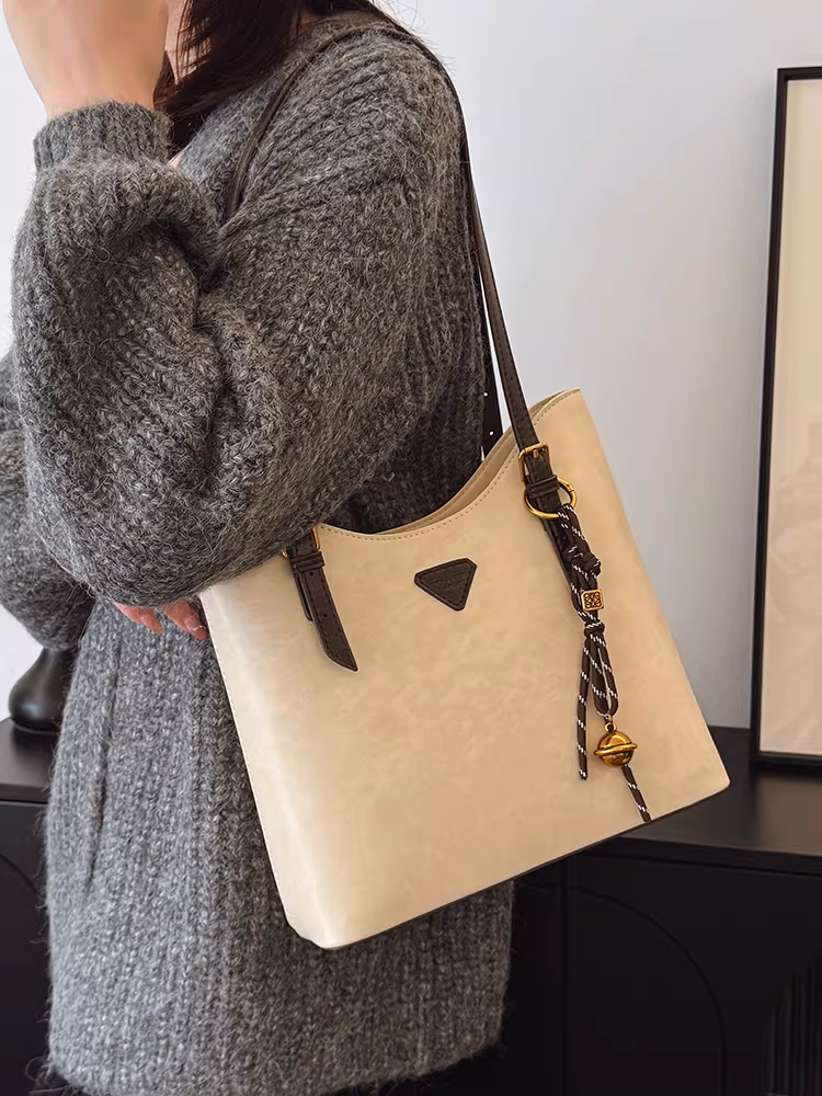 Túi đeo chéo nữ retro dung tích lớn, mẫu mới thu đông 2025, đa năng, phong cách giản dị, túi tote đi làm đơn giản
