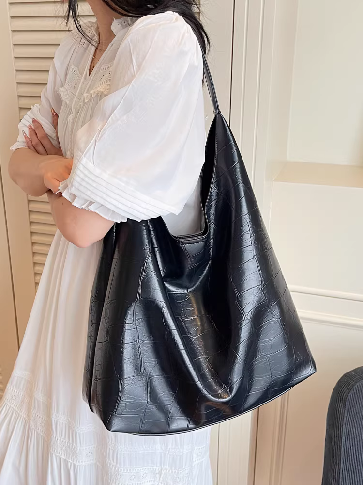 Túi tote nữ, dung tích lớn, mẫu mới hè 2025, đa năng, phong cách năng động, túi mẹ và con gái, túi đeo vai đơn giản đi làm và đi lại.