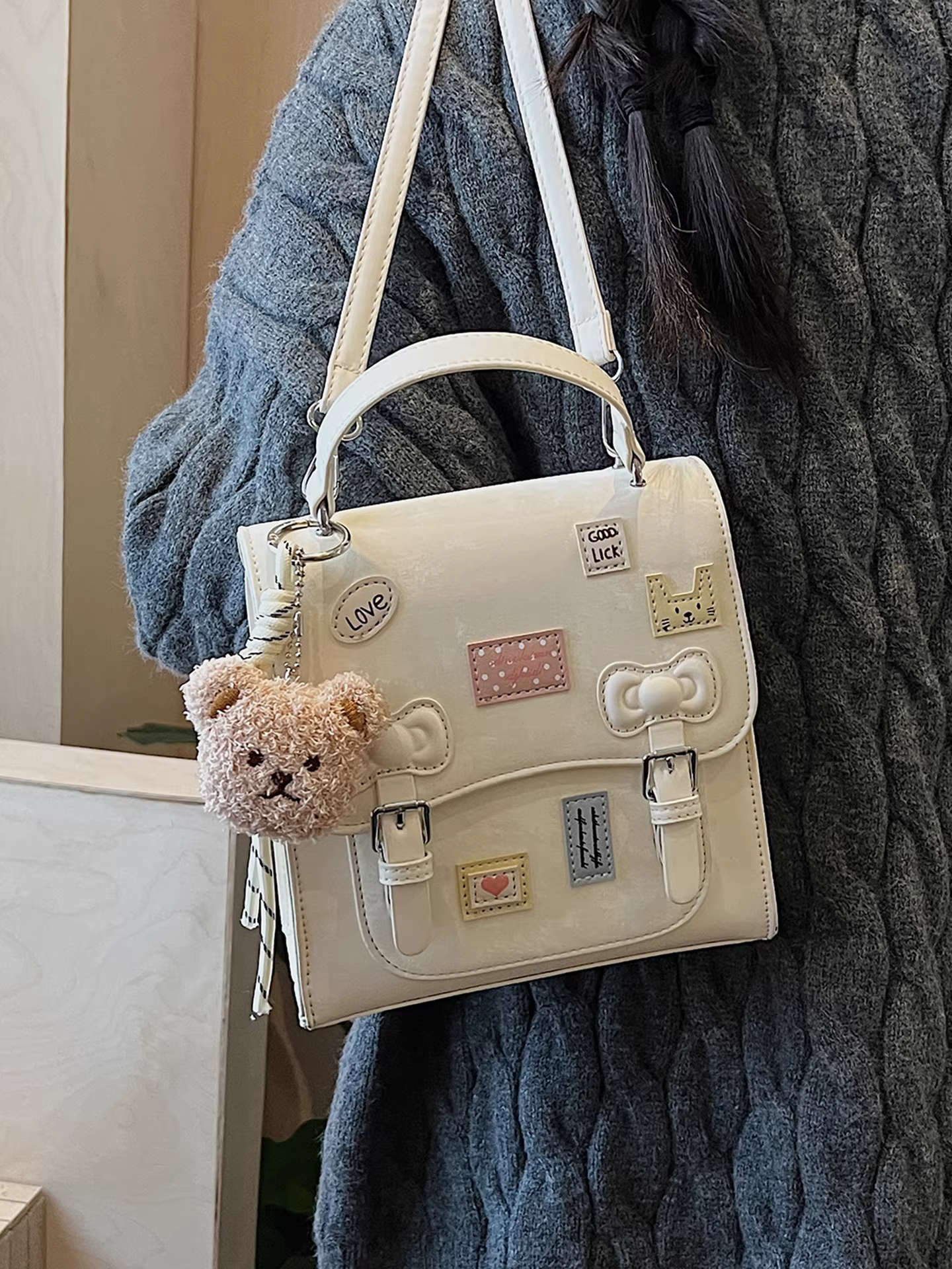 Ba lô retro dành cho nữ, thời trang, giản dị, thiết kế độc đáo, túi đi học dành cho học sinh, ba lô du lịch thời trang đường phố phong cách Hàn Quốc