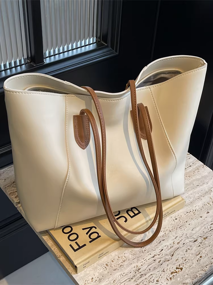 Túi tote nữ 2025 mẫu mới, dung tích lớn, túi đi làm mùa thu đông, cao cấp, đa năng, đeo vai, kiểu dáng đơn giản, sang trọng