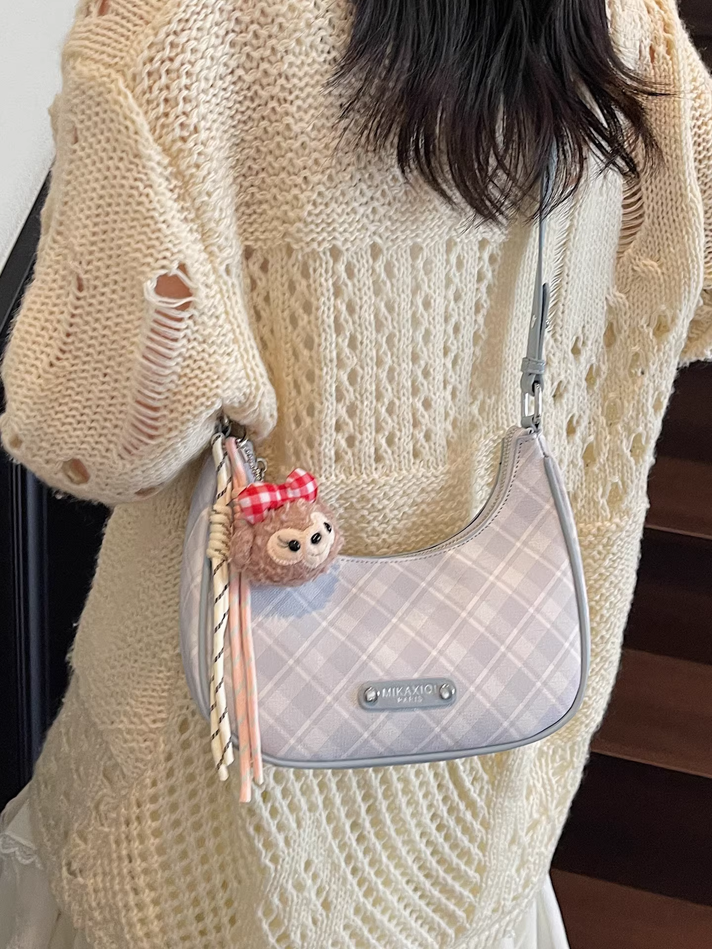 Túi xách thiết kế độc đáo dành cho nữ 2025, thời trang thu đông mới, túi đeo chéo phổ biến, kiểu may chần bông, đeo vai đơn, túi bánh bao