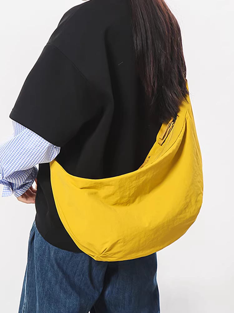 Túi nylon cỡ lớn dành cho nữ, mẫu mới hè 2025, túi đeo chéo đa năng, túi bánh bao cao cấp đi làm