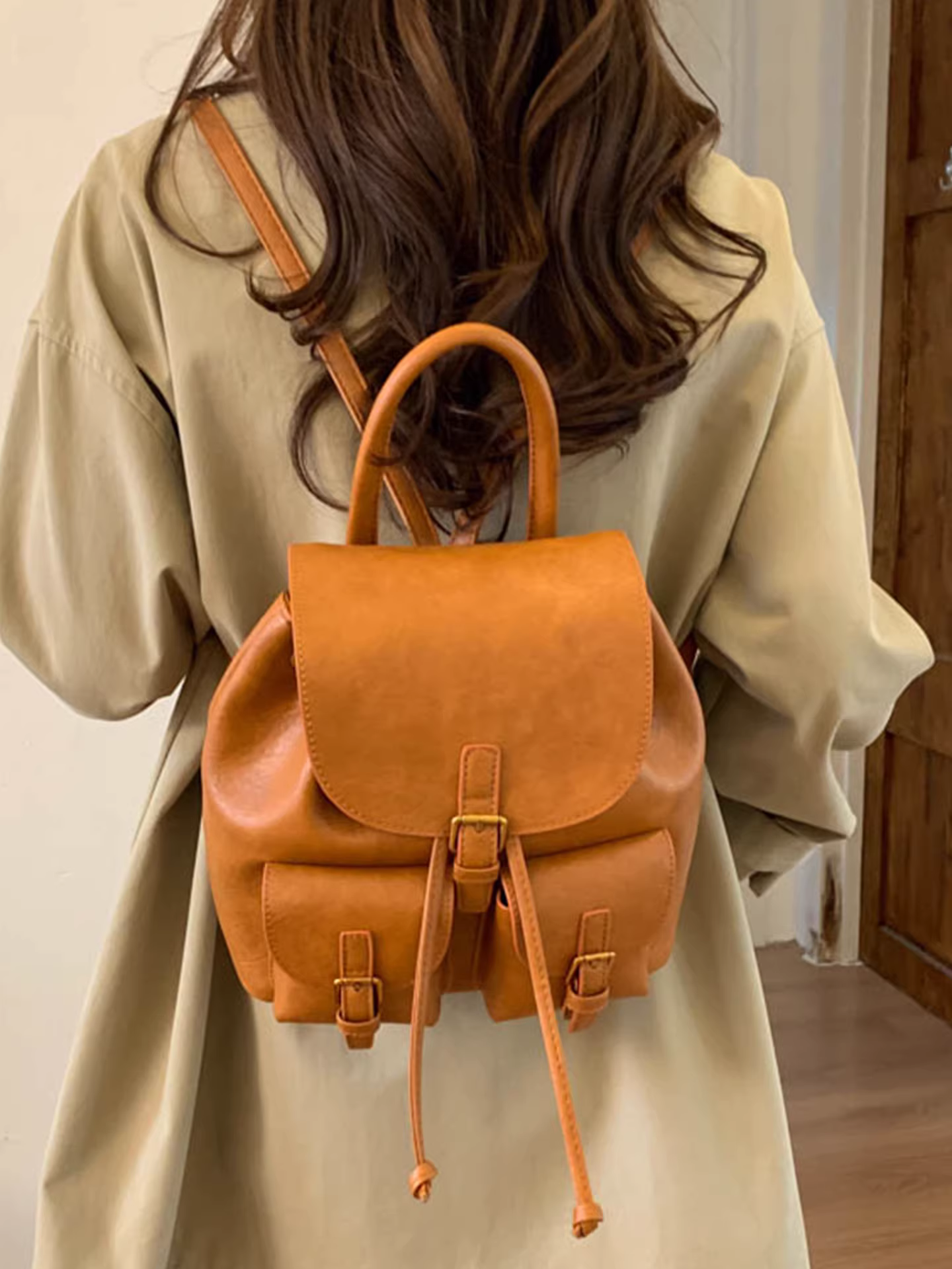 ba lô cổ điển dành cho nữ, thiết kế thông thường, túi đi học dành cho học sinh, túi xô phong cách Hàn Quốc, ba lô du lịch cao cấp