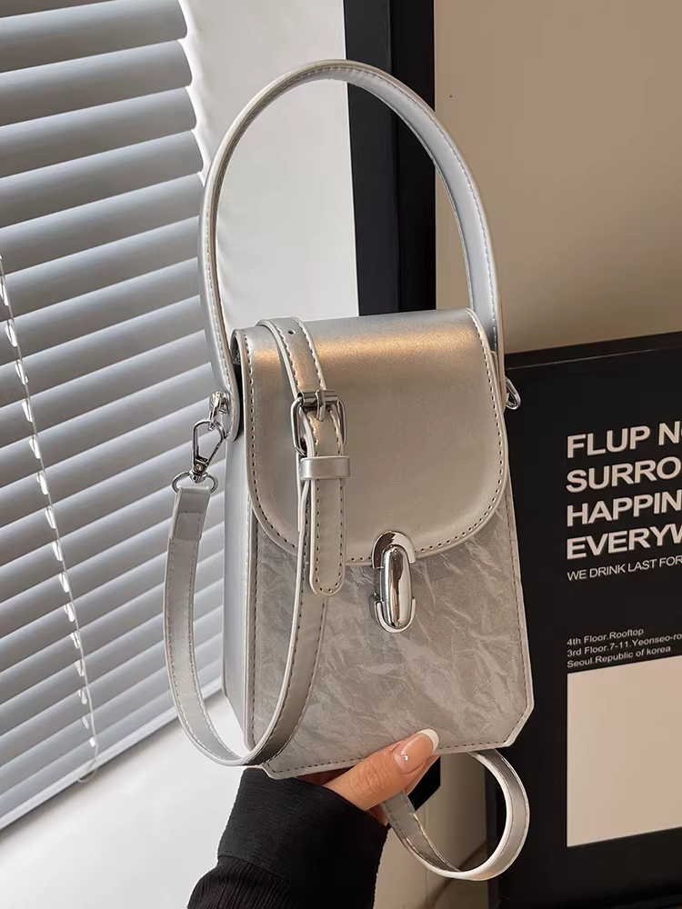 Túi đeo chéo điện thoại nữ xuân hè 2025, túi mini cao cấp, thiết kế thời trang, túi vuông nhỏ