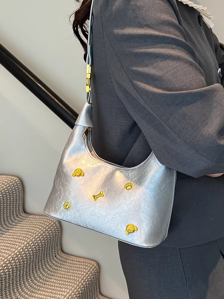 Túi xách cao cấp dành cho nữ, mẫu mới xuân hè 2025 phong cách Hàn Quốc thời thượng, túi đeo chéo, túi bánh bao nữ