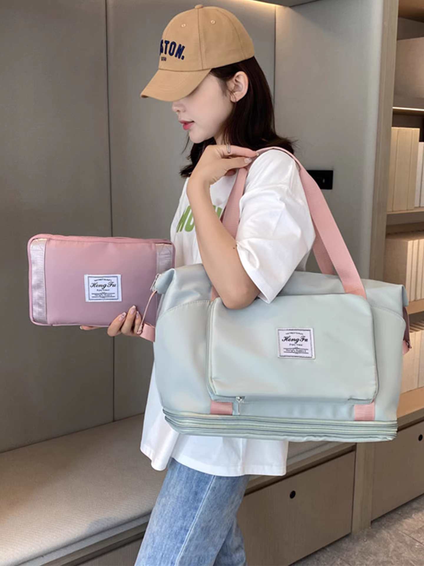 Túi vải Oxford dành cho nữ, dung tích lớn, mẫu mới hè 2025, đa năng, đeo vai, túi thể thao mẹ và con gái, túi du lịch ngắn ngày