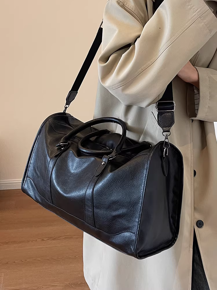 Túi xách cỡ lớn 2025 kiểu retro mới, đeo chéo, dành cho công tác, du lịch, đa năng, chất liệu có vân, cầm tay, dành cho nữ