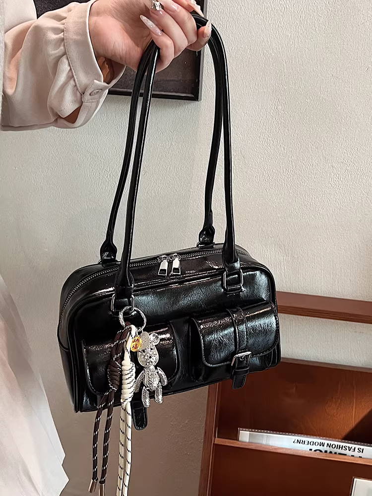 Túi bowling cao cấp dành cho nữ 2025, mẫu mới xuân hè, đa năng, độc đáo, túi đeo vai/nách cao cấp