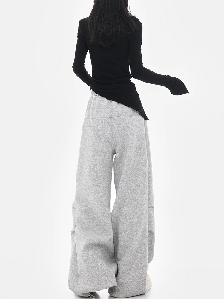 KEN STUDIO mùa thu đông quần lính dù đường phố cao cấp của Mỹ quần thể thao quần thể thao nữ đa năng quần dài dáng rộng thông thường