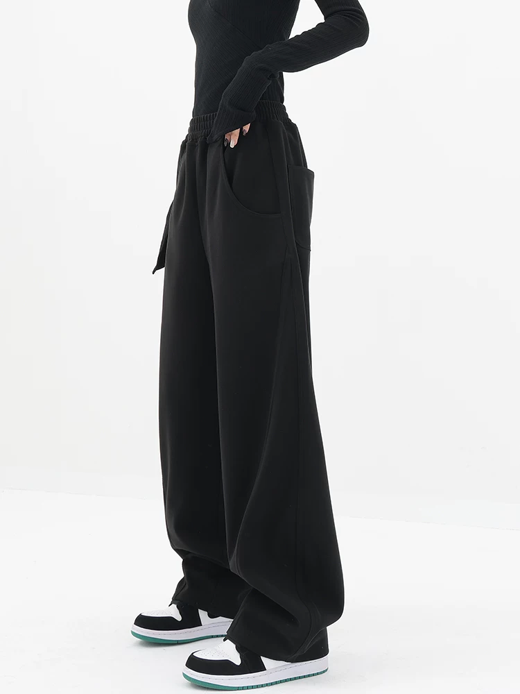 Quần thể thao dày mùa đông KEN STUDIO dành cho nữ, chất liệu len, quần chuối, quần ống rộng, quần thể thao, quần liềm.