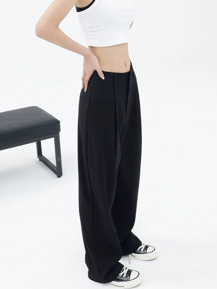 KEN STUDIO thiết kế độc đáo quần âu ống thẳng dành cho nữ, quần dài mùa xuân thu, quần ống rộng, quần công sở, quần thường ngày.