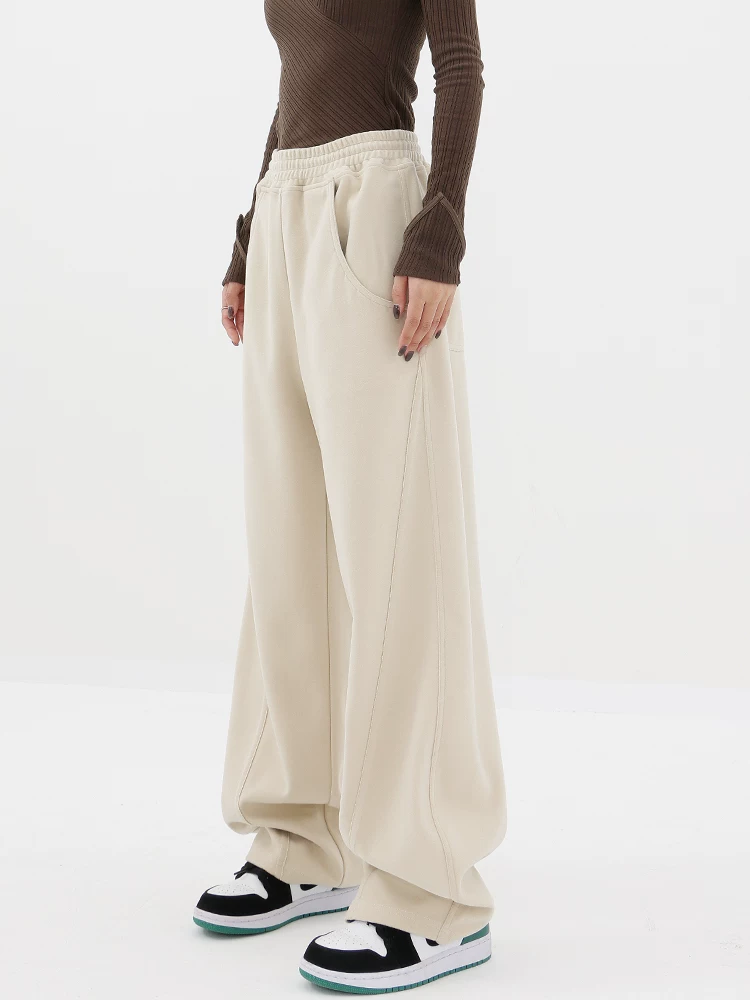 KEN STUDIO màu mơ mùa thu đông quần thể thao mới quần thể thao nữ quần ống rộng quần âu quần chuối quần ma thuật