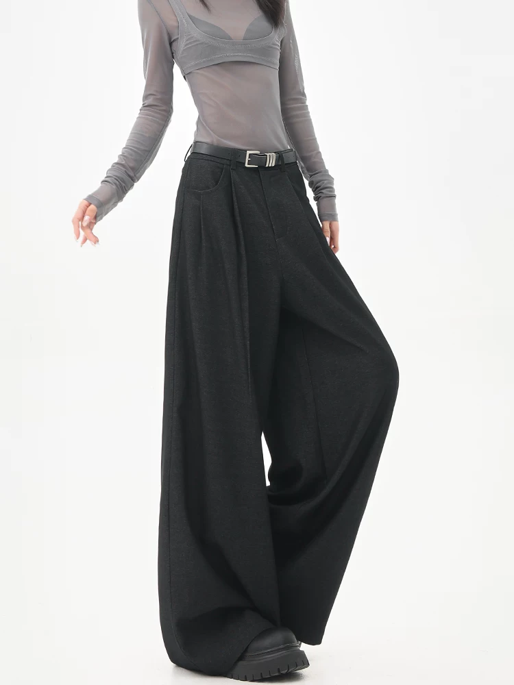 Quần tây ống rộng đa năng KEN STUDIO dành cho nữ, quần dài dáng rộng lưng cao mới mùa hè giúp thon gọn dáng người