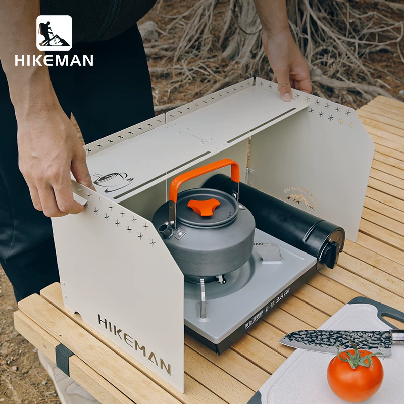 Vỏ chắn gió bếp gas cassette, bếp dã ngoại, bếp gas, tấm chắn gió, vòng bảo vệ bếp gas cassette để bàn, tấm chắn gấp gọn