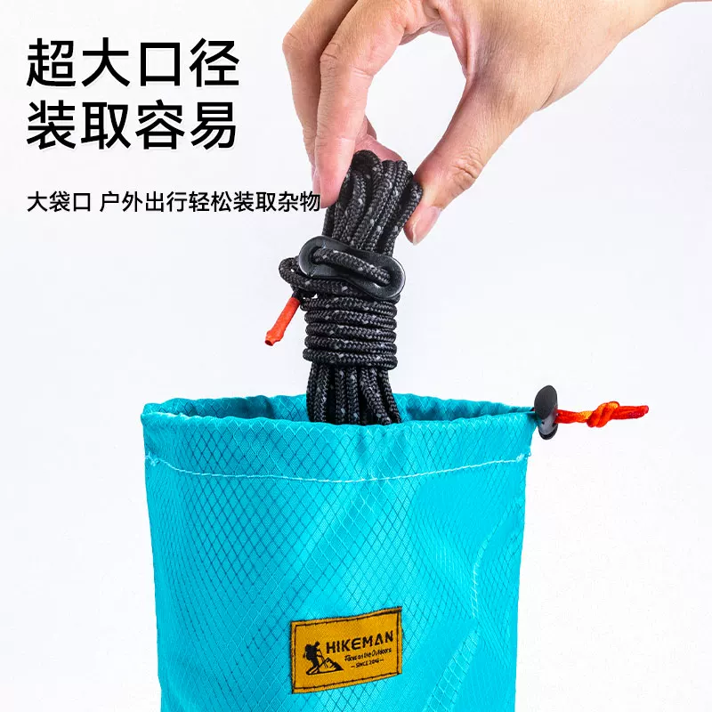 Túi đựng đồ cắm trại ngoài trời, túi dây rút đựng đồ linh tinh, khóa dây gió cho thiết bị di động, túi đựng đồ nhỏ, túi vải, túi lưới
