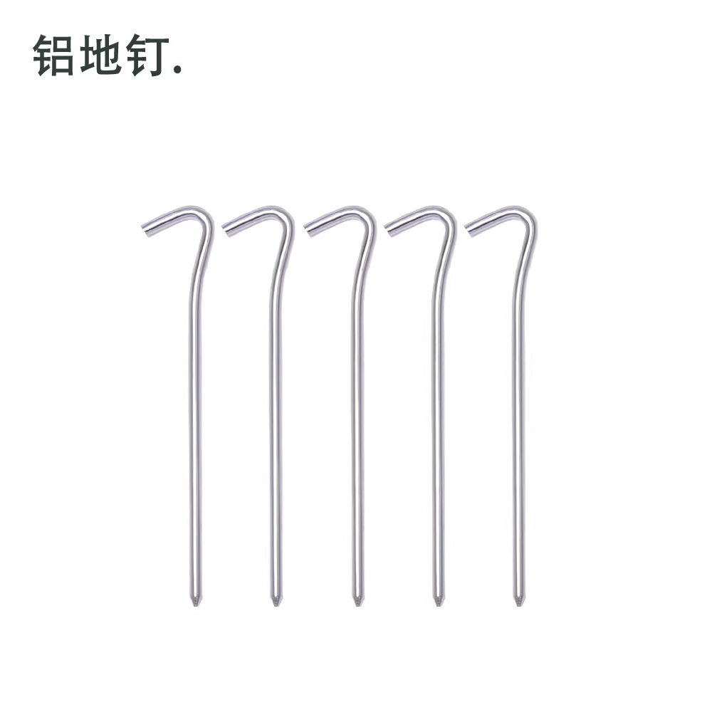 Cọc cắm lều cố định, cọc cắm đất, bộ dây chống gió, cọc cố định mái che ngoài trời cắm trại, phụ kiện cọc hợp kim nhôm
