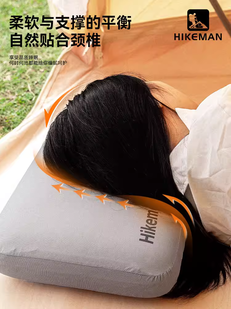 Gối cắm trại bằng mút hoạt tính cỡ lớn dành cho du lịch ngoài trời, gối hỗ trợ cổ khi ngủ nằm nghiêng, hỗ trợ thắt lưng khi ngủ trưa, vật dụng cần thiết khi ngủ ở nhà.