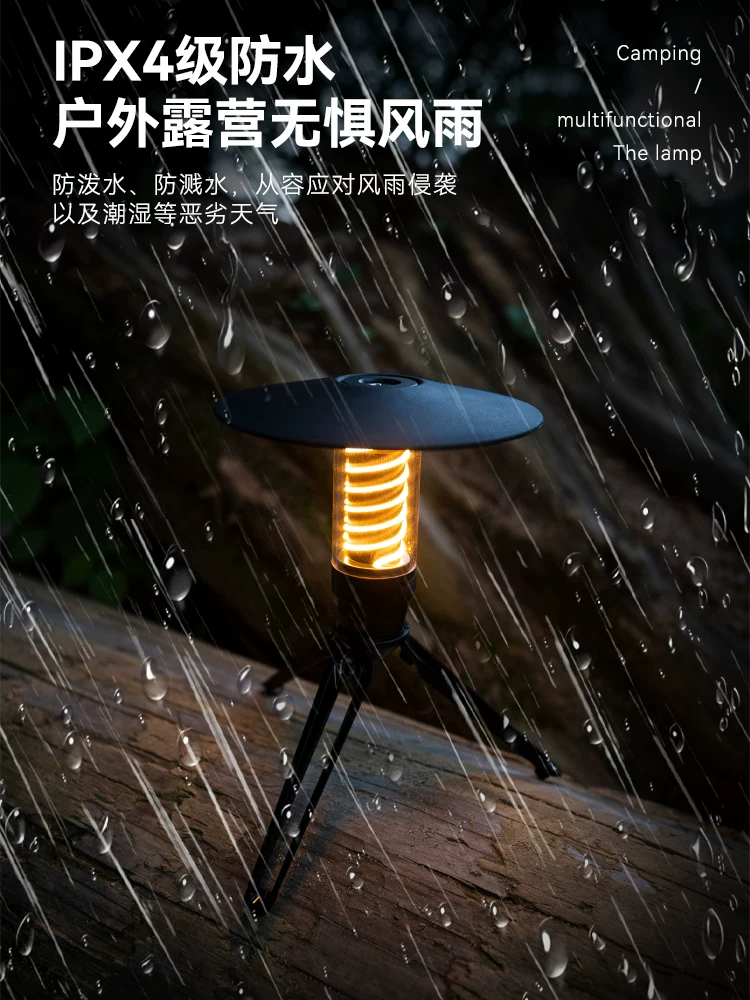 Đèn cắm trại đa năng ngoài trời, đèn tán che, đèn trang trí, đèn treo, đèn pin khẩn cấp di động, chân máy mini