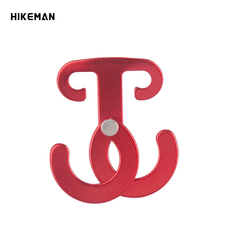 Khóa dây gió hợp kim nhôm đa năng ngoài trời hình chữ O, móc treo đèn lều cắm trại tự khóa